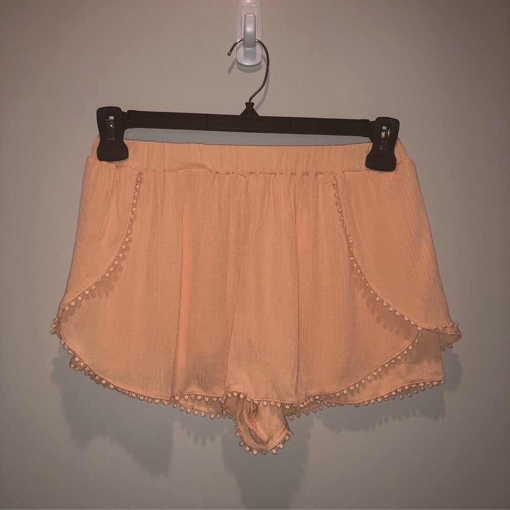 Peach Flowy shorts